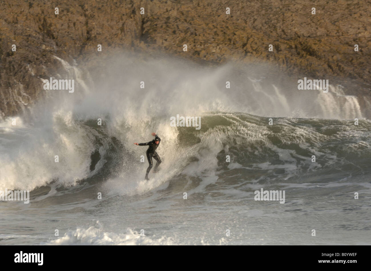 Surfen breiten Haven South Pembrokeshire Wales Großbritannien Europa Stockfoto