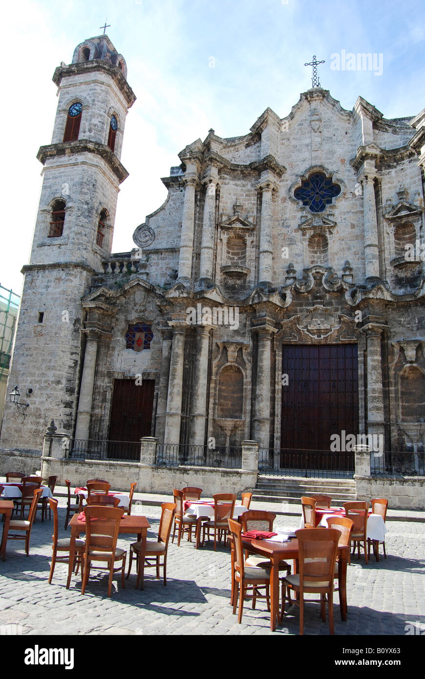 Die Catedral de San Cristobal De La Habana Plaza De La Catedral Havanna Vieja Stockfoto