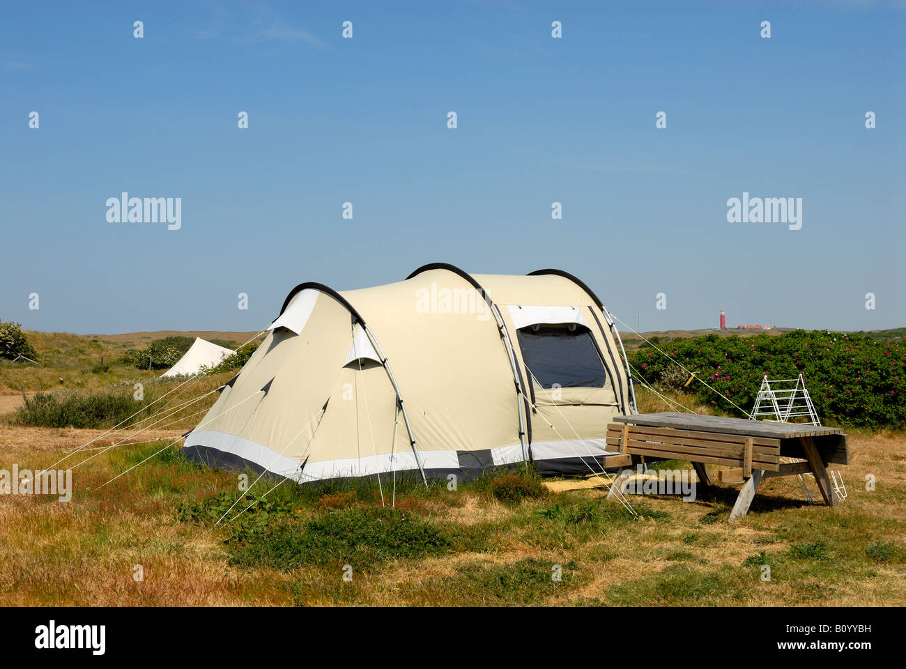 Camping in den Niederlanden Stockfoto