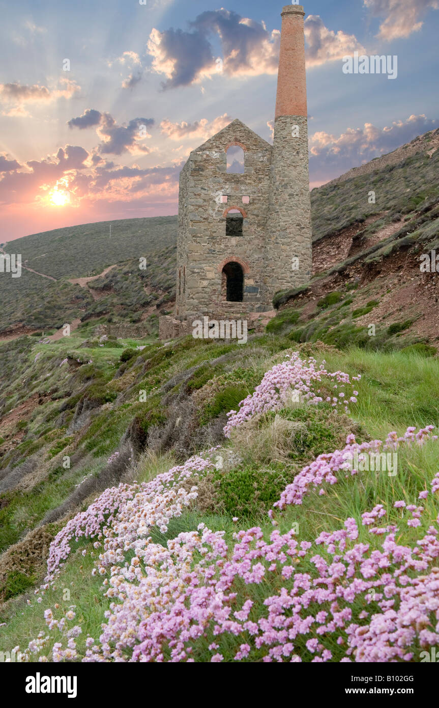 Towanroath Maschinenhaus in der Nähe von "St. Agnes" in "Great Britain" Stockfoto