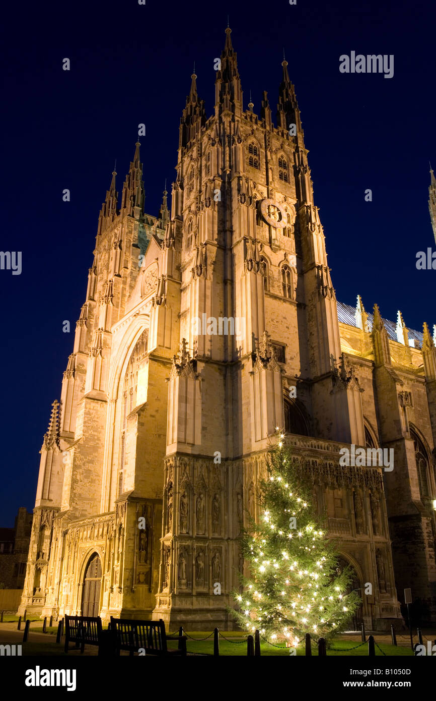 Die Kathedrale von Canterbury an Weihnachten, Kent, UK Stockfoto