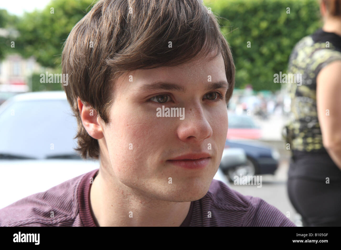 Gesichtsausdruck von einem tenager Stockfoto