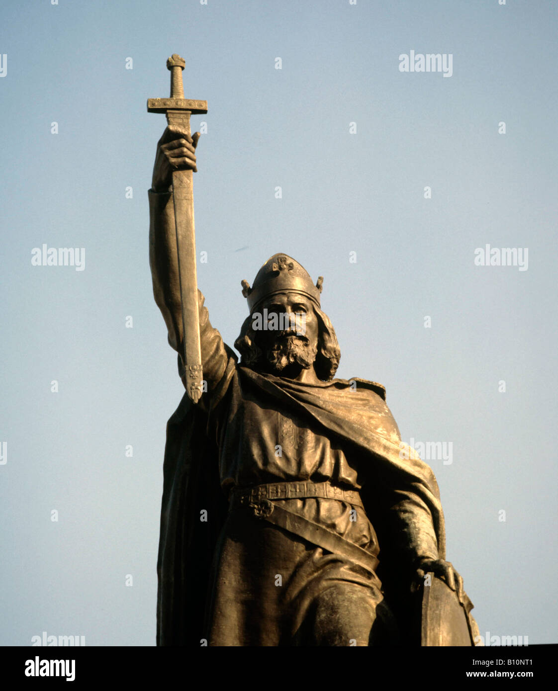 König Alfred der Große. Winchester. Stockfoto