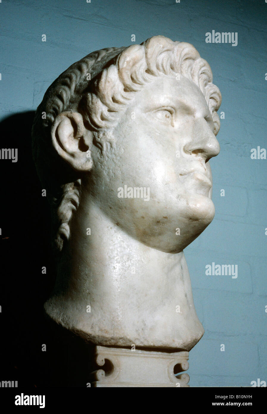 Büste des römischen Kaisers Nero AD 54 68 Stockfoto