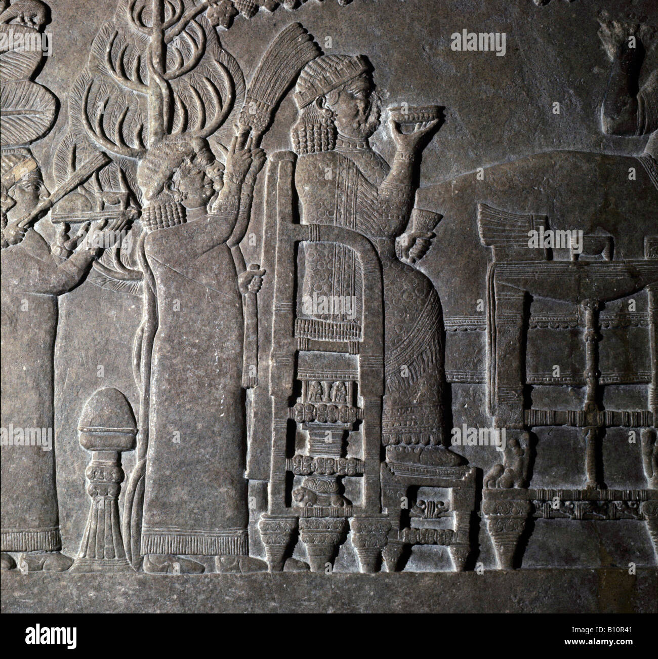 Queen Ashur Sharrat. Nineva. Ninive, 645-635 v. Chr. Stockfoto