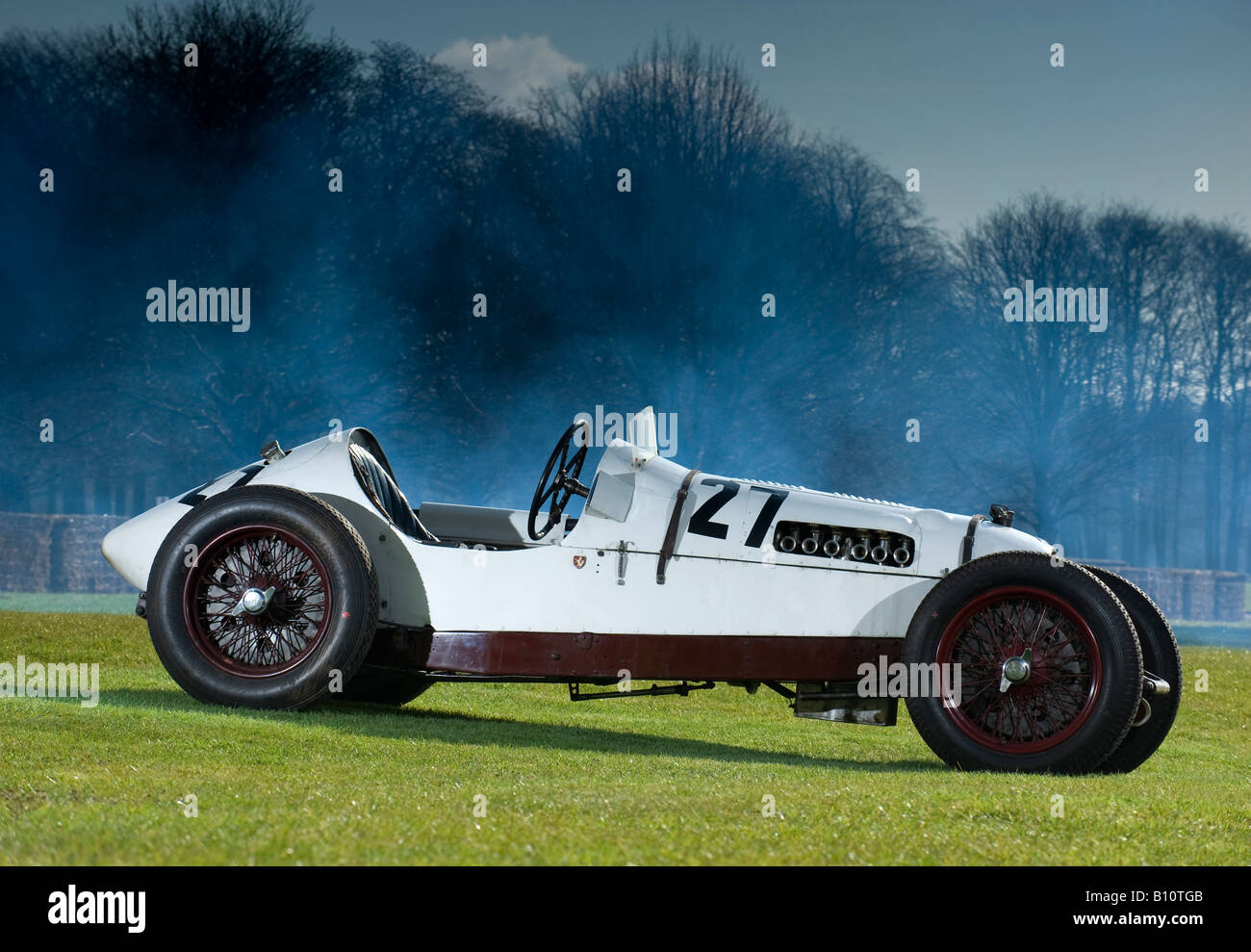 Vintage classic Formel einen f1-Boliden der 1930er Jahre in weiß Stockfoto