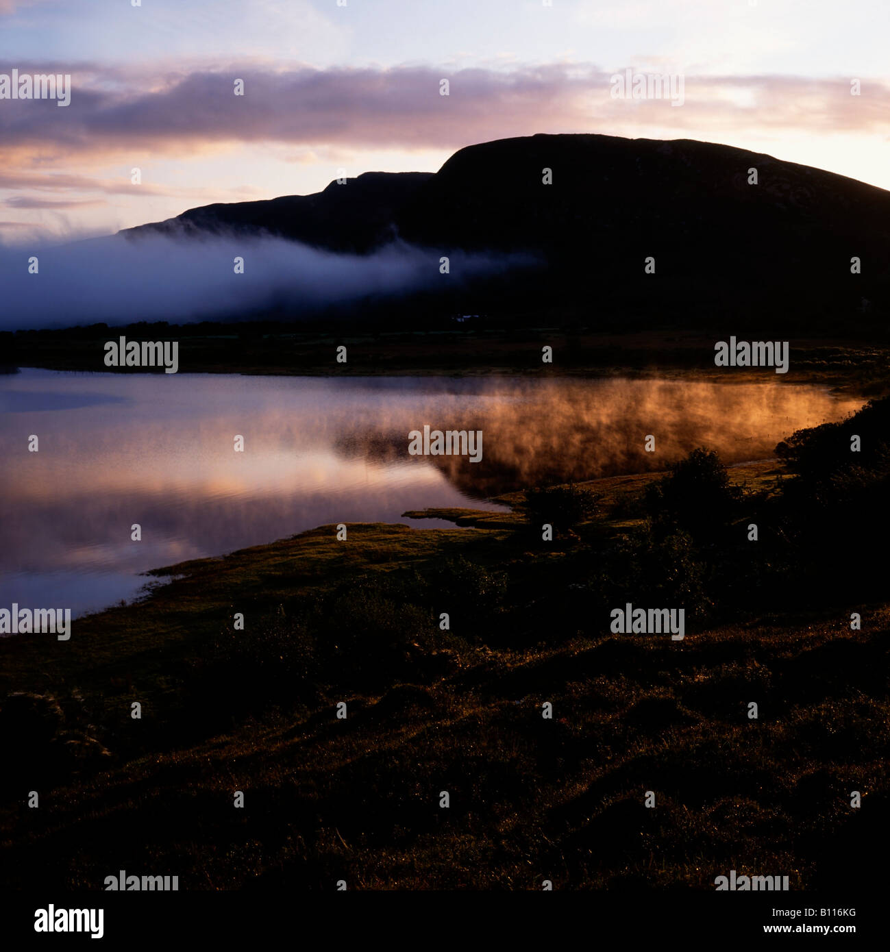 Co Mayo, Beltra Lough, Nephin Beg Gebirge, Irland Stockfoto