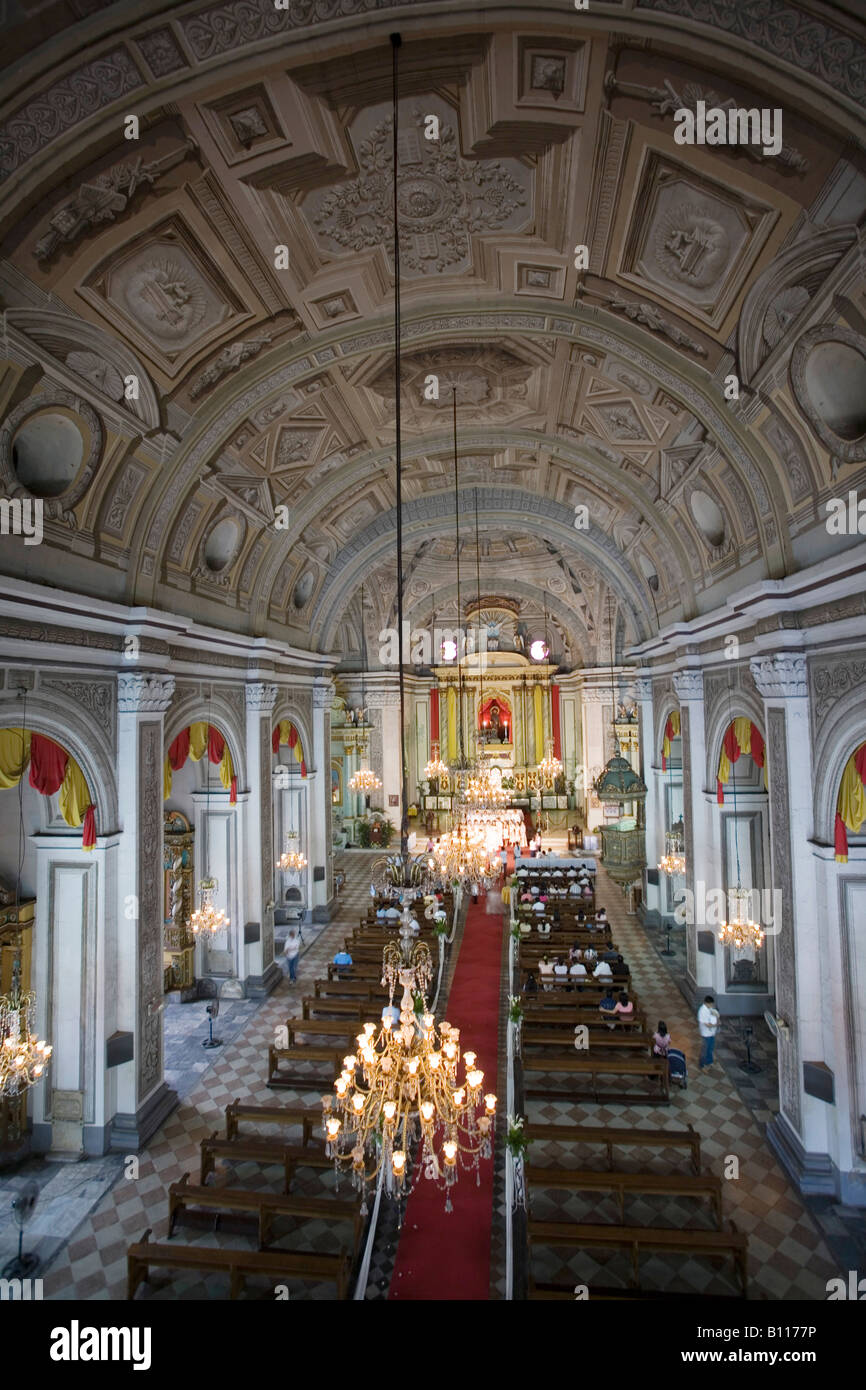 Intrerior von San Agustin Kirche in Intramuros Stockfoto