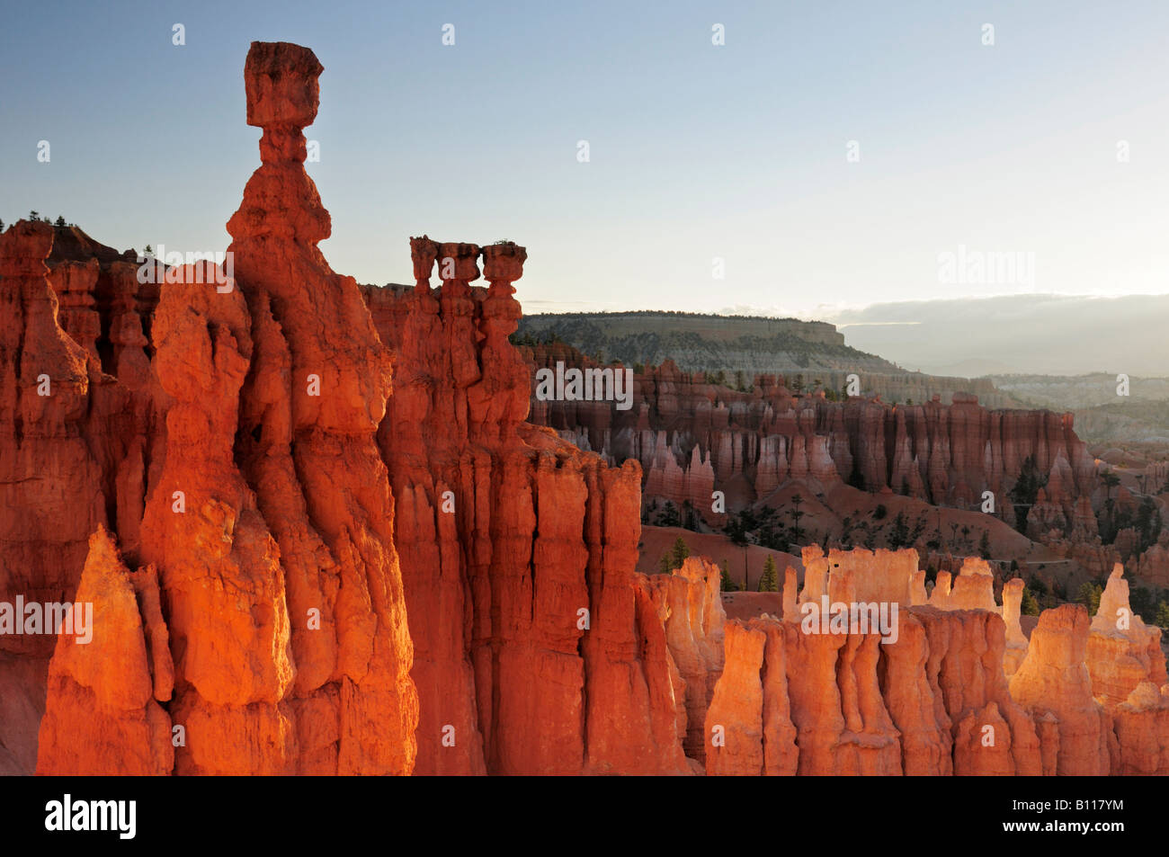 Bryce Canyon Nationalpark Thors Hammer bei Sonnenaufgang Stockfoto