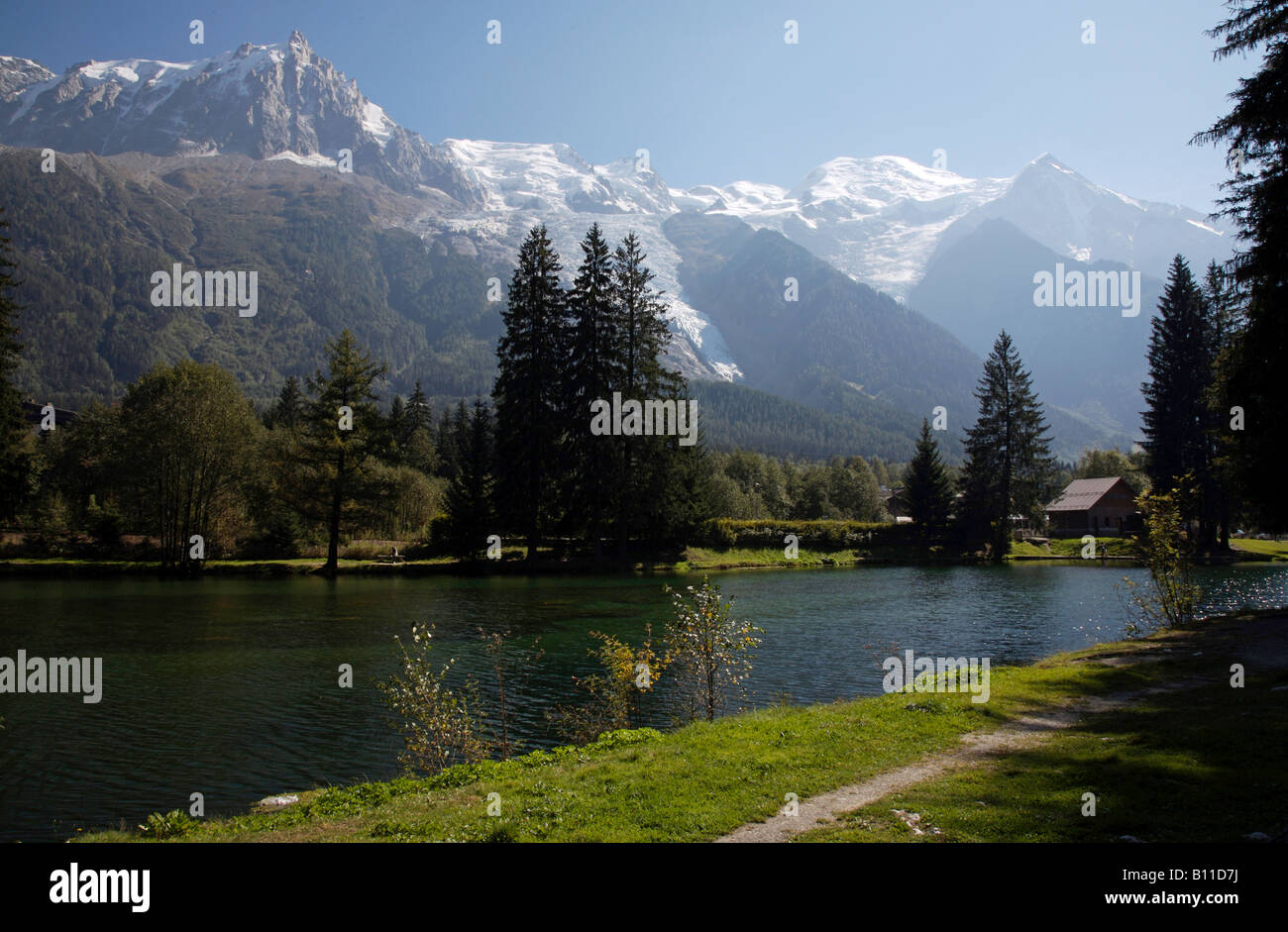 Chamonix, Blick Auf Das Mont-Blanc-Massiv, Stockfoto