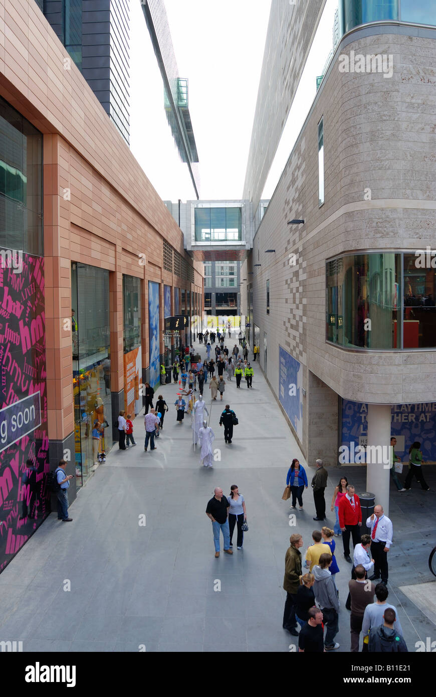 Liverpool One shopping-Bereich. Stockfoto