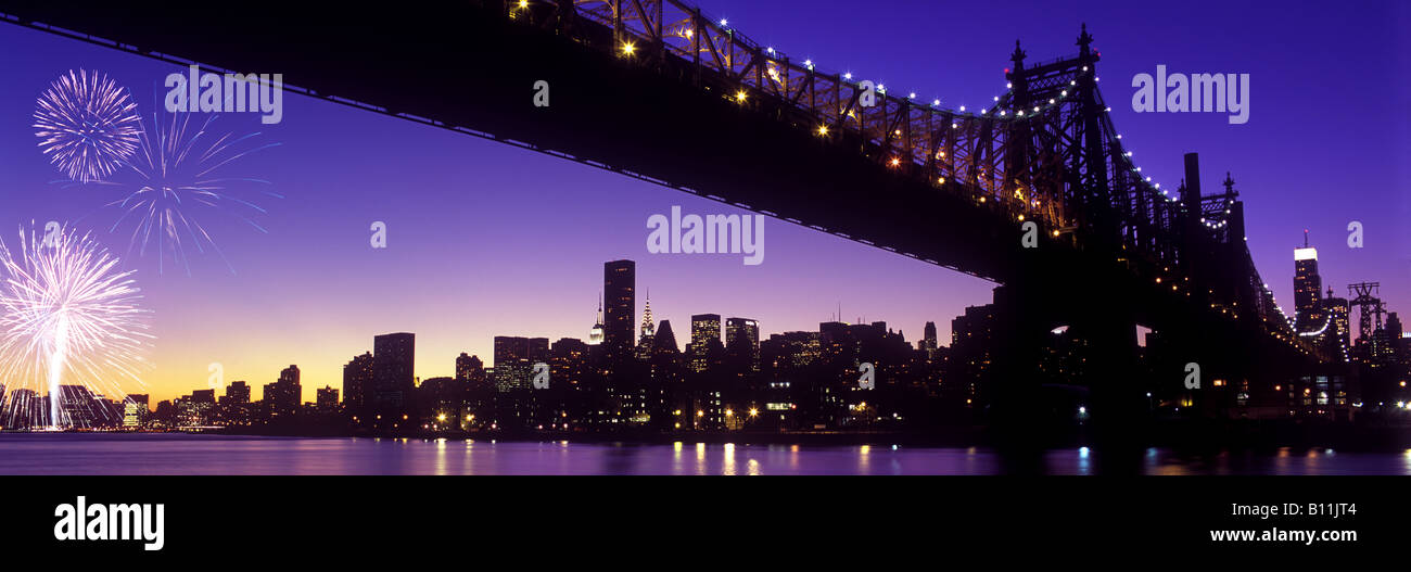 QUEENSBORO 59. STRASSENBRÜCKE EAST RIVER MANHATTAN NEW YORK CITY USA Stockfoto