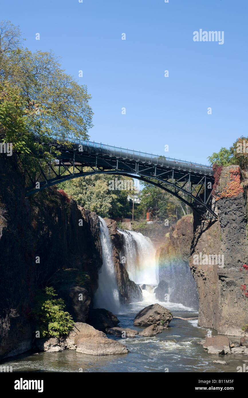 GROßE WASSERFÄLLE PASSAIC RIVER PATERSON NEW JERSEY USA Stockfoto