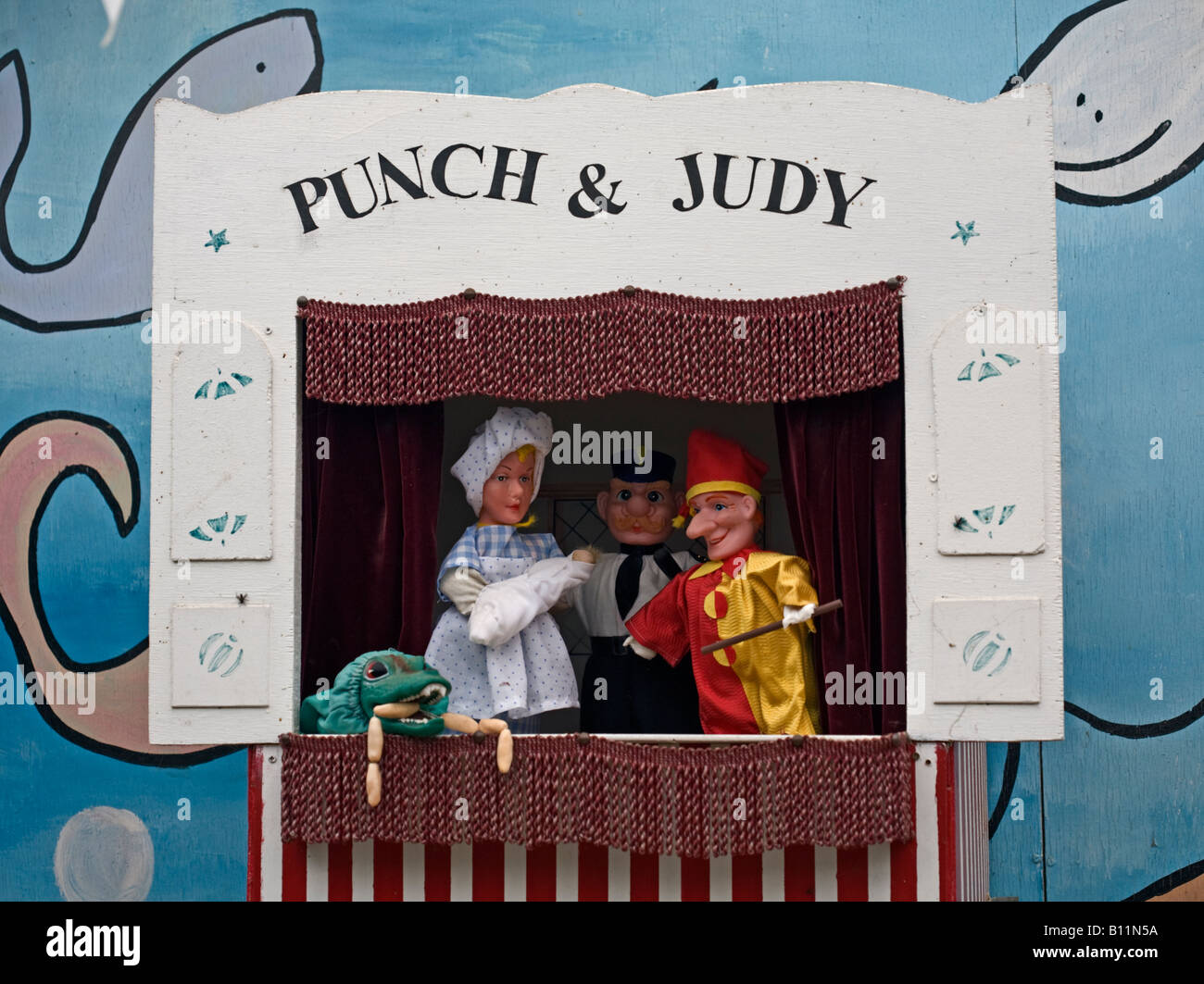 Punch and Judy Show, Vereinigtes Königreich Stockfoto
