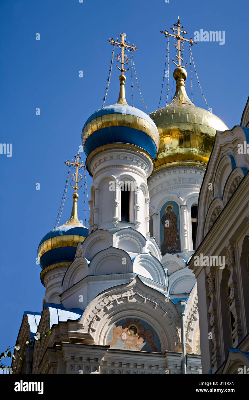 St. Peter und Pavel russisch-orthodoxen Kirche Karlovy Vary Tschechien Stockfoto