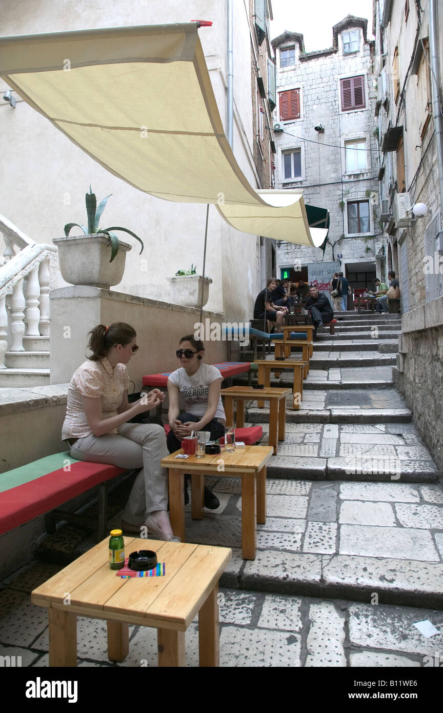 Street Bar, Split, Kroatien Stockfoto