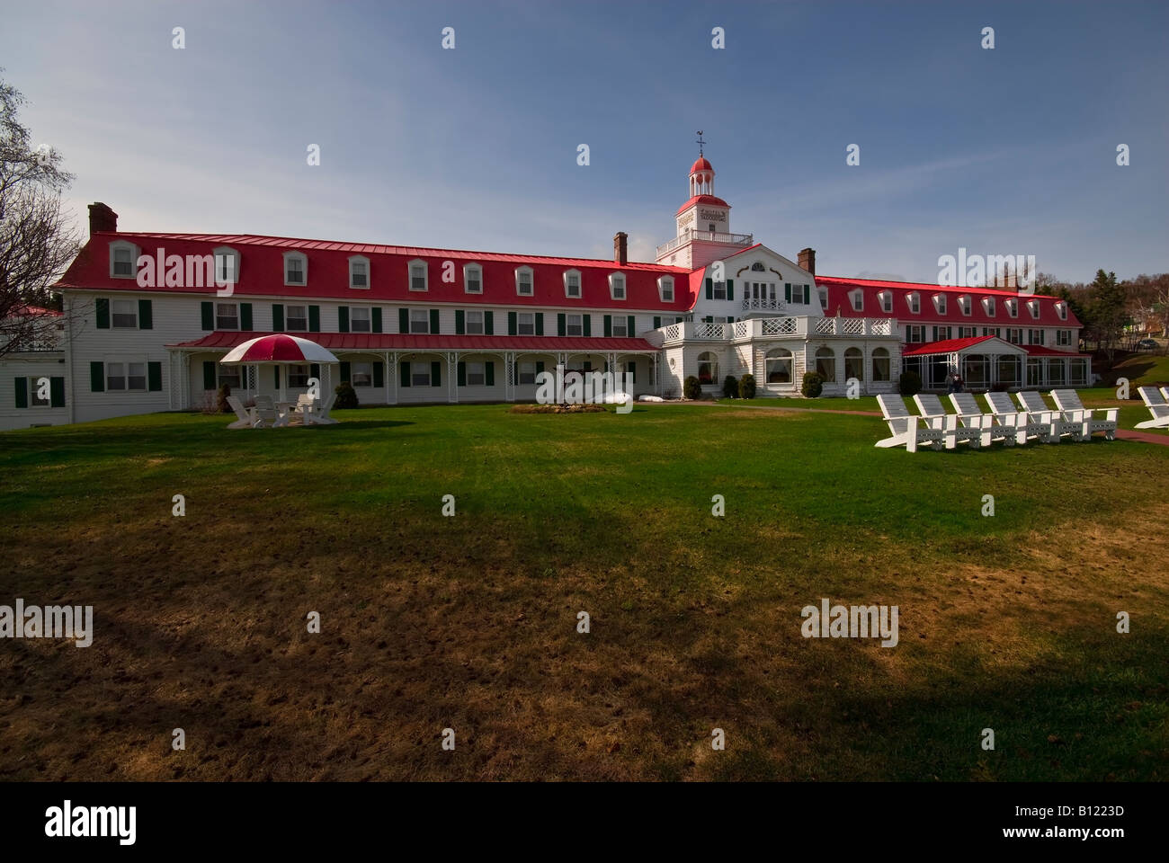 Hotel Tadoussac, La Haute-Côte-Nord, Québec, Kanada Stockfoto