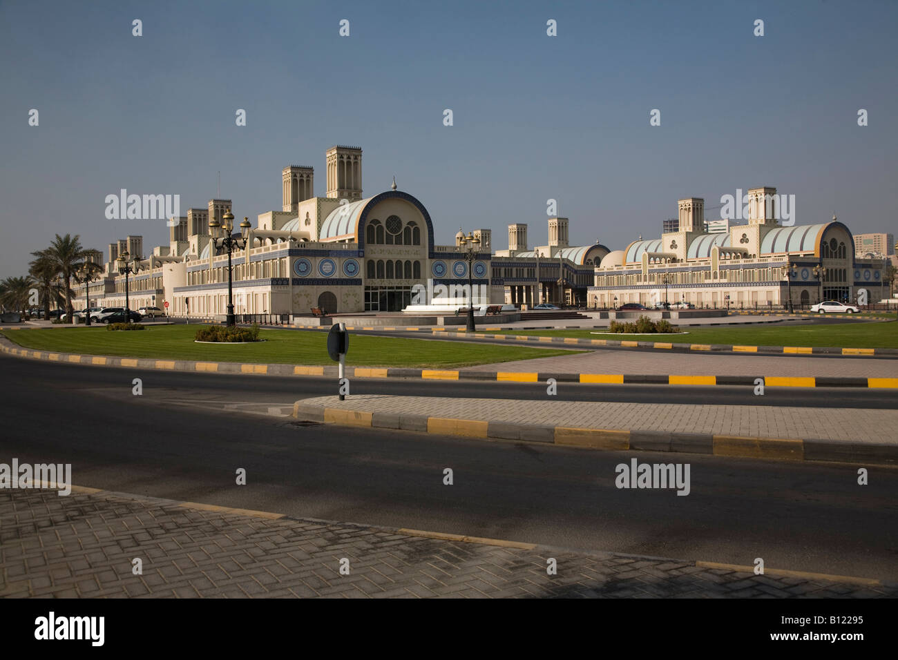 Die Zentralmarkt (Blue Souq) äußere Sharjah, Vereinigte Arabische Emirate Stockfoto