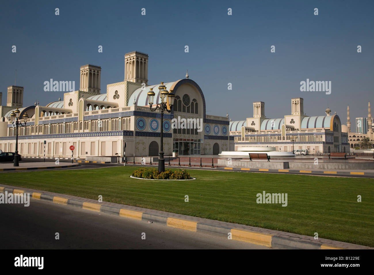 Die Zentralmarkt (Blue Souq) äußere Sharjah, Vereinigte Arabische Emirate Stockfoto