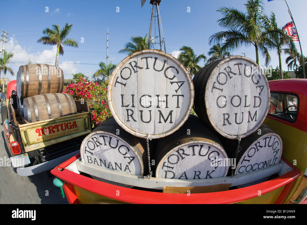 Tortuga Rum-Fabrik in Georgetown auf Grand Cayman auf den Cayman Islands in der Karibik Stockfoto