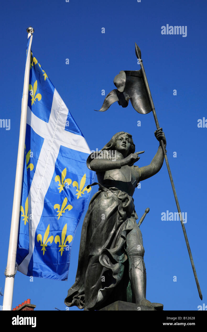 Frankreich Picardie Compiègne Jeanne d Arc Joan of Arc statue Stockfoto