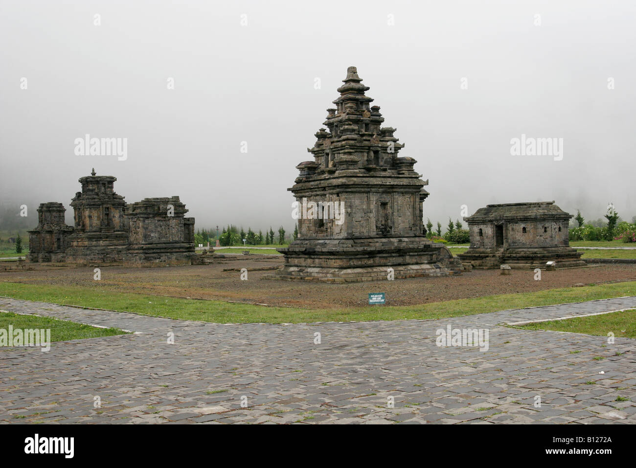 Hindu-Tempel von Dieng Plateau, Java, Indonesien Stockfoto