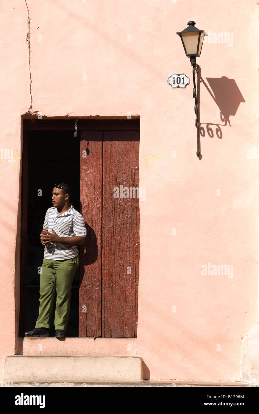 Cuba, Camagüey, Plaza San Juan de Dios Stockfoto