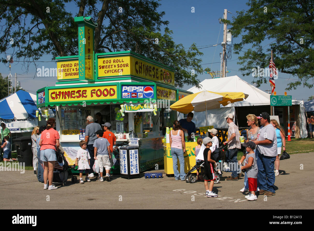 Chinesische Lebensmittel stehen Karneval essen Canfield Fair Canfield Ohio Stockfoto