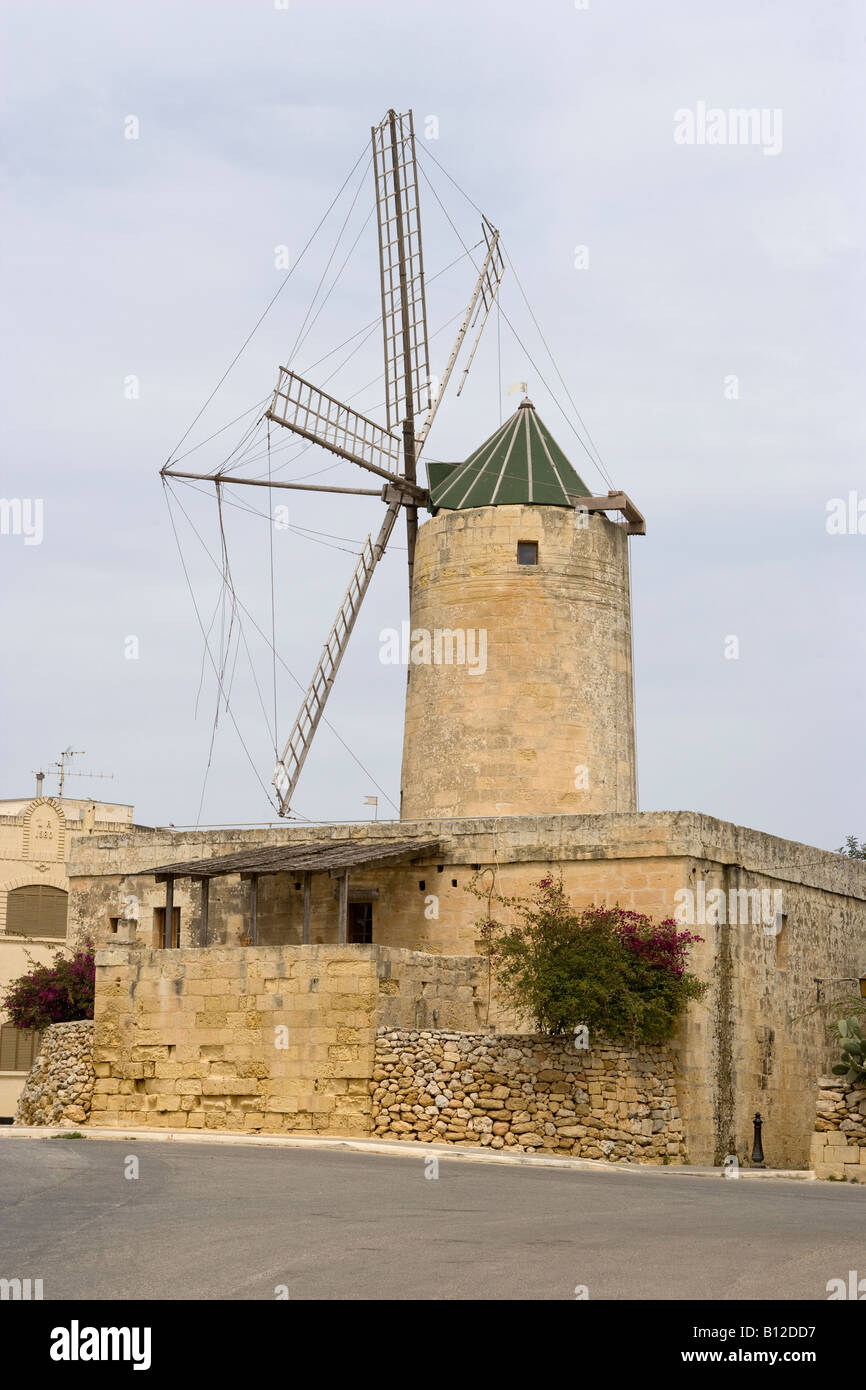 18. Jahrhundert Windmühle Zurrieq Malta Stockfoto
