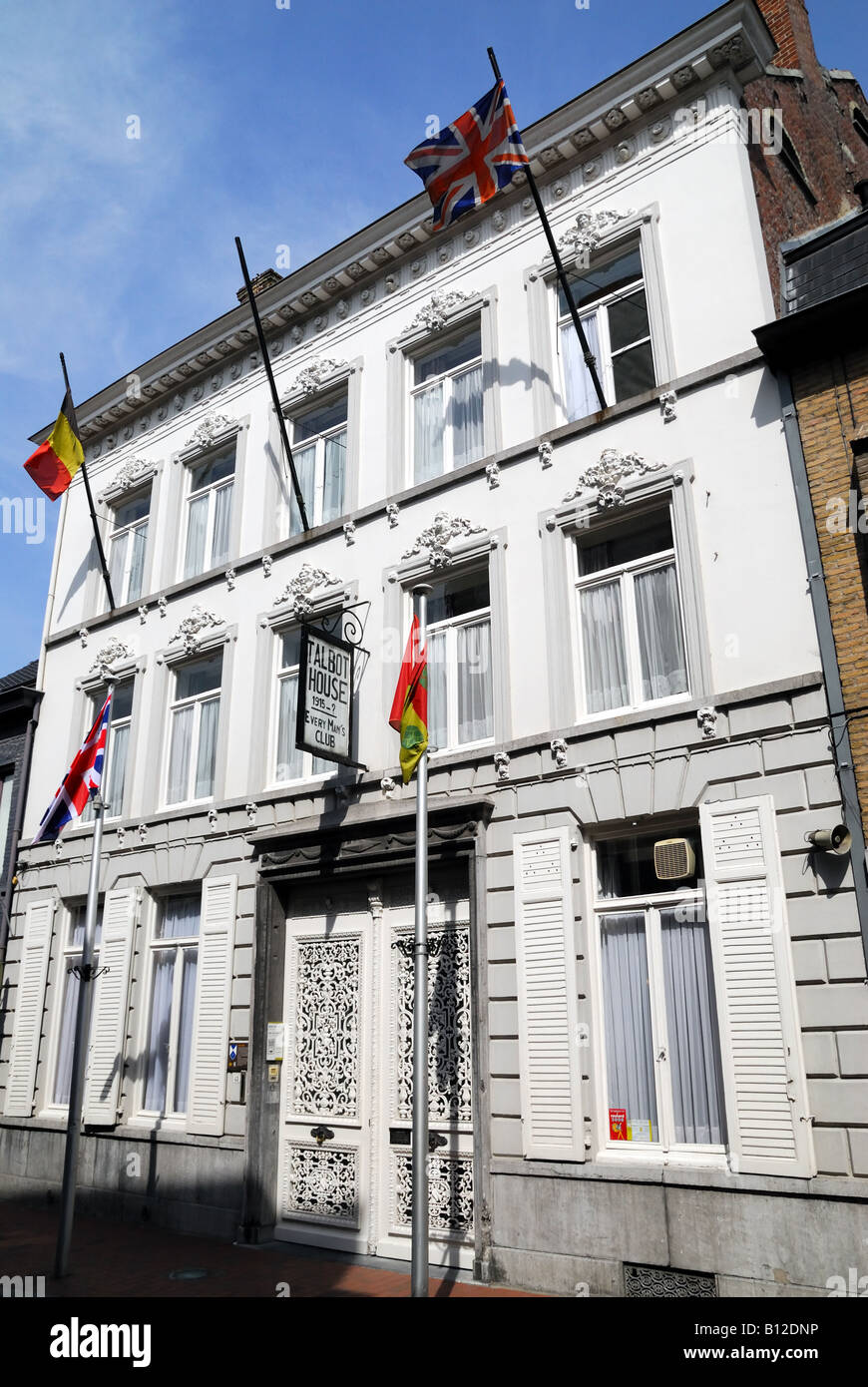 Talbot House World War One Soldaten Club in Poperinge Belgien Stockfoto