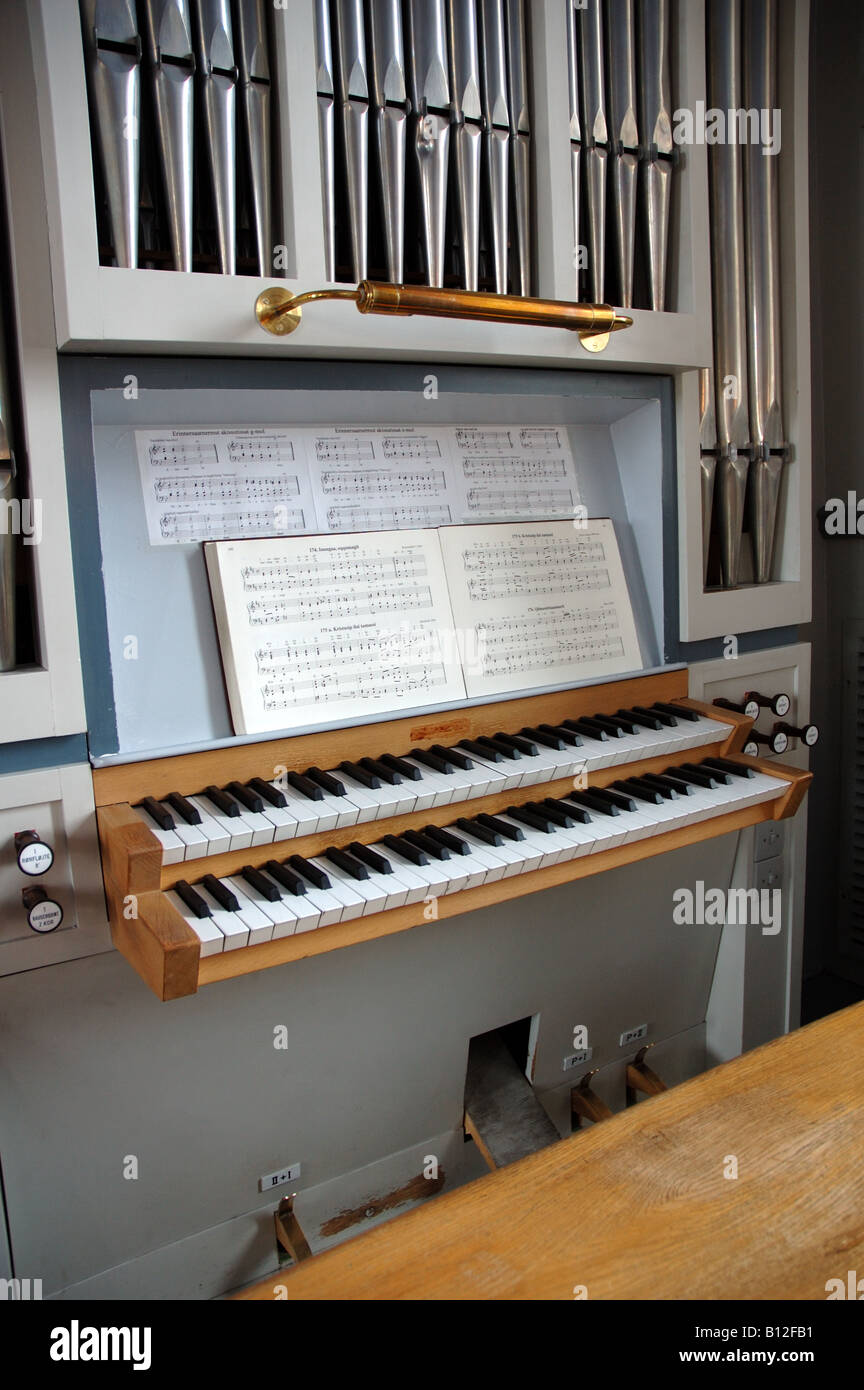 11-Rang-Marcussen-Orgel, unser Retter Kirche, Nuuk, Grönland Stockfoto