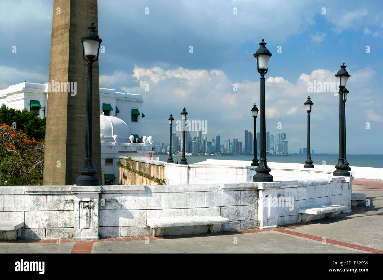 LAS BOVEDAS PROMENADE CASCO ANTIGUO PANAMA STADT REPUBLIK VON PANAMA Stockfoto