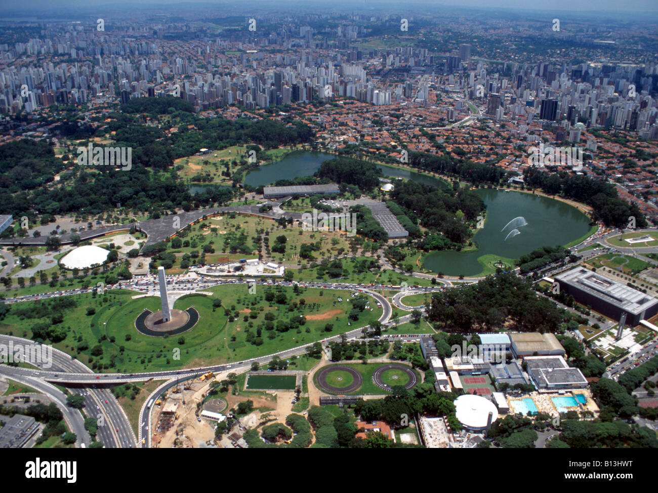 Luftaufnahme des Ibirapuera Park Sao Paulo Brasilien 02 25 02 Stockfoto