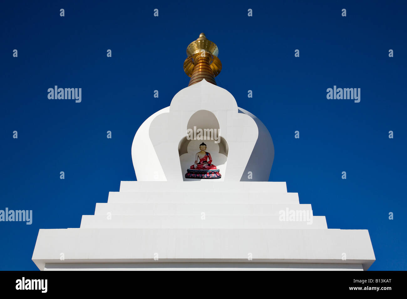 Pagode buddhistische Stupa der Erleuchtung in Benalmadena Malaga Costa Del Sol Andalusien Spanien Stockfoto
