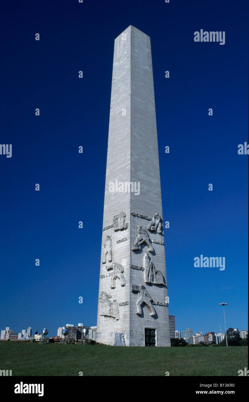 Der Obelisk Skulptur Ouside Ibirapuera Park Sao Paulo Brasilien 02 25 02 Stockfoto