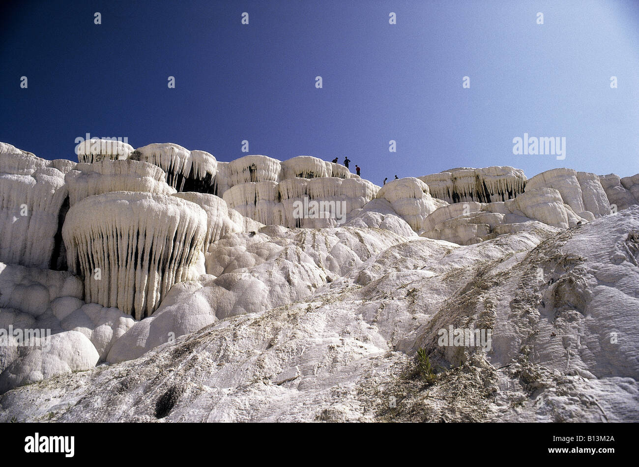 Calcit-Terrassen Pamukkale-Türkei Stockfoto