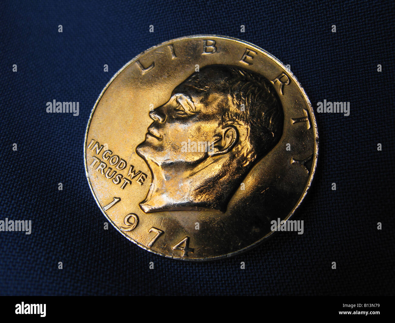 Münze Dollar Eisenhower. Finanzsymbol Stockfoto