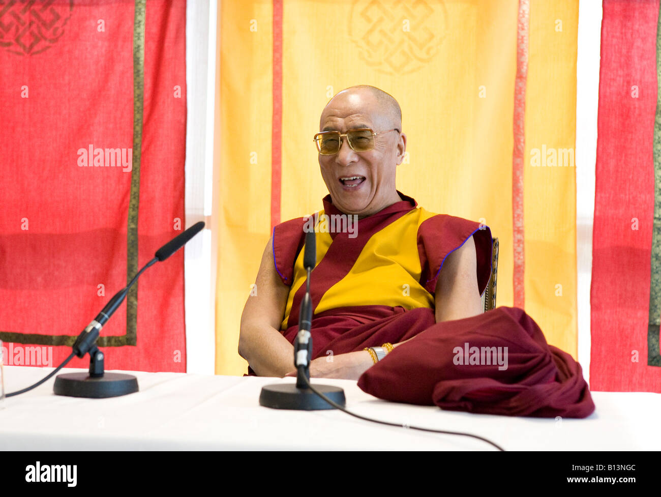 Der Dalai Lama Nottingham UK Euopa 2008 Stockfoto