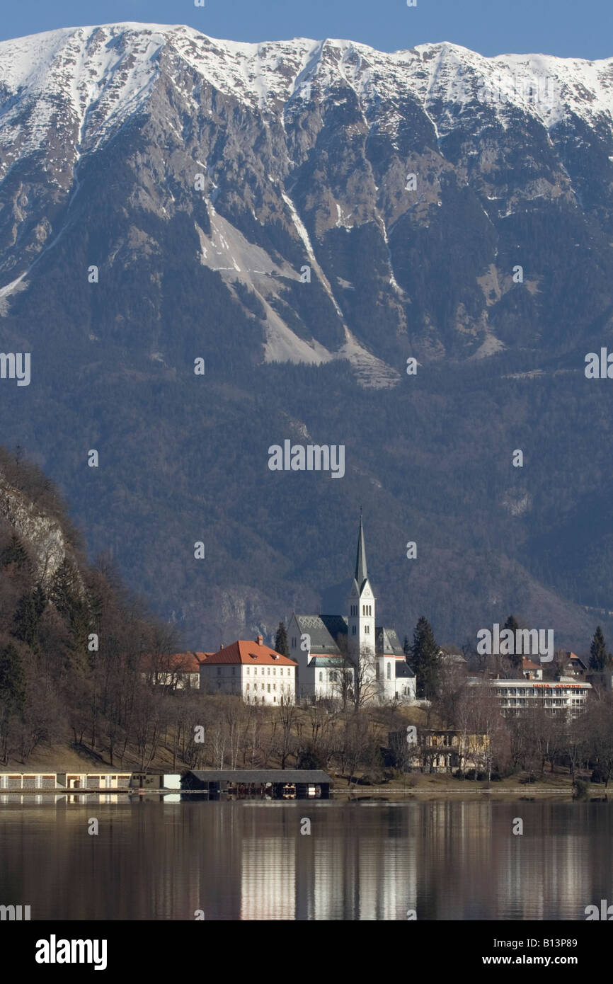 Kirche St. Martin am See Bled, Slowenien Stockfoto