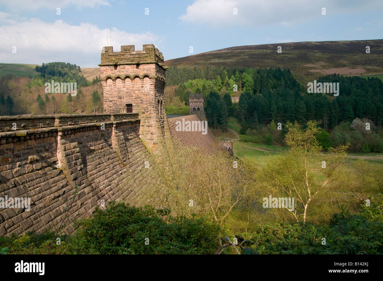 Ladybower Dam Derwent Valley Peak District Derbyshire England UK Stockfoto