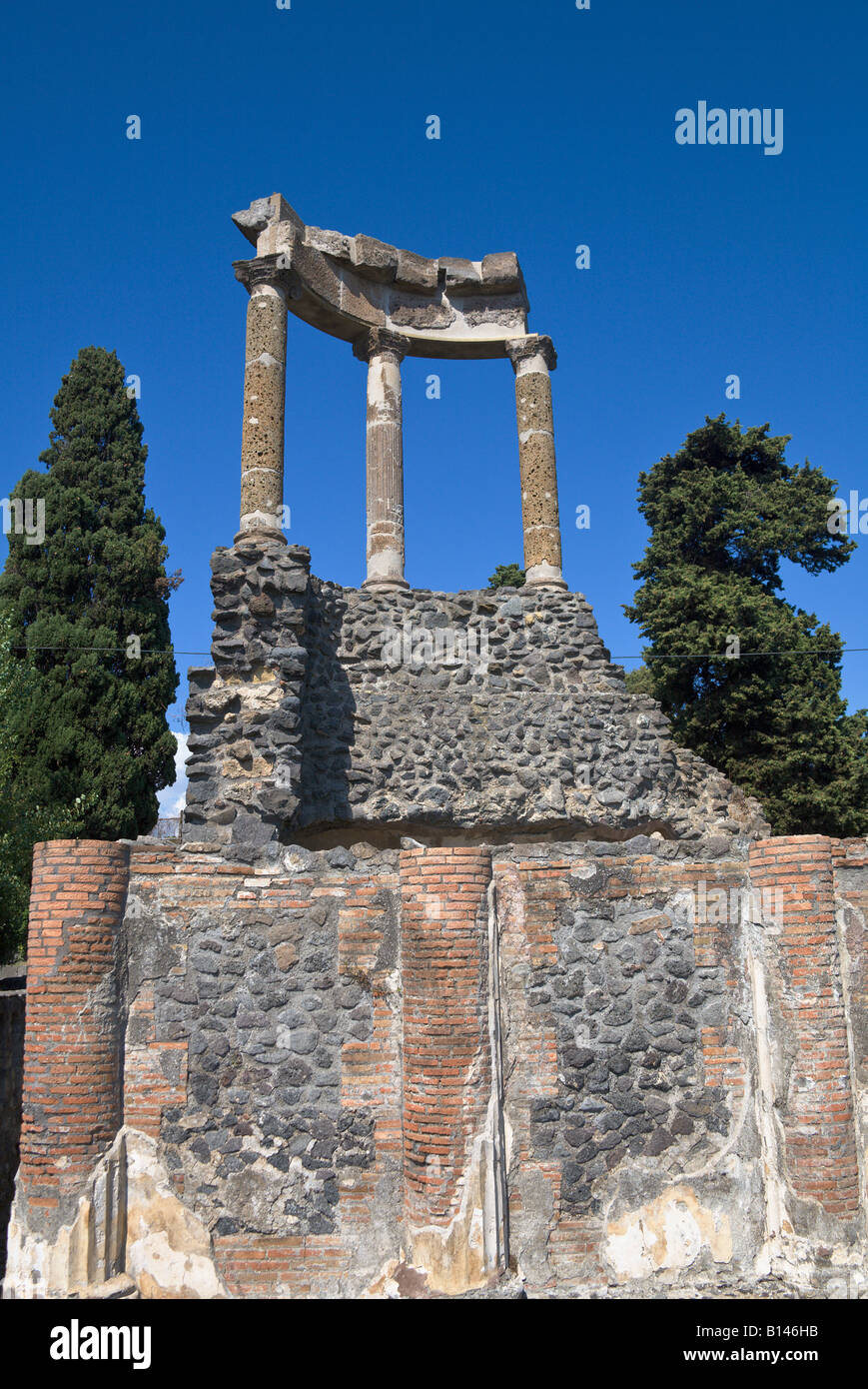 Nekropole, Via Delle Tombe, Pompeji, Kampanien, Italien Stockfoto