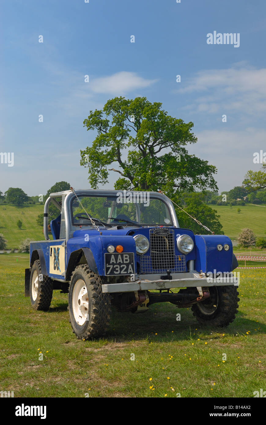 Land Rover Serie basiert Offroad-Racer auf der ALRC nationalen 2008. Stockfoto