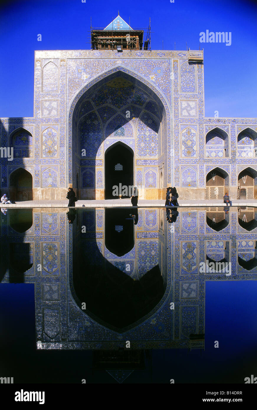 Geographie/Reisen, Iran, Esfahan, Moscheen, Masdjid-e Imam Moschee, Außenansicht, Innenhof mit Wasserbecken, Additional-Rights - Clearance-Info - Not-Available Stockfoto