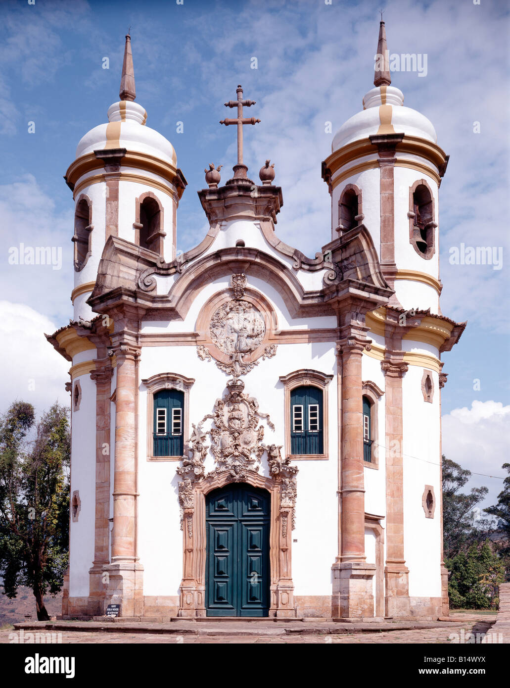 Ouro Preto, Igreja de São Francisco de Assis, Ext fachada, Hauptfassade Stockfoto