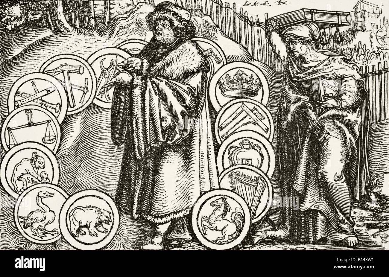 Die Naturwissenschaften im Beisein von Philosophie Stockfoto