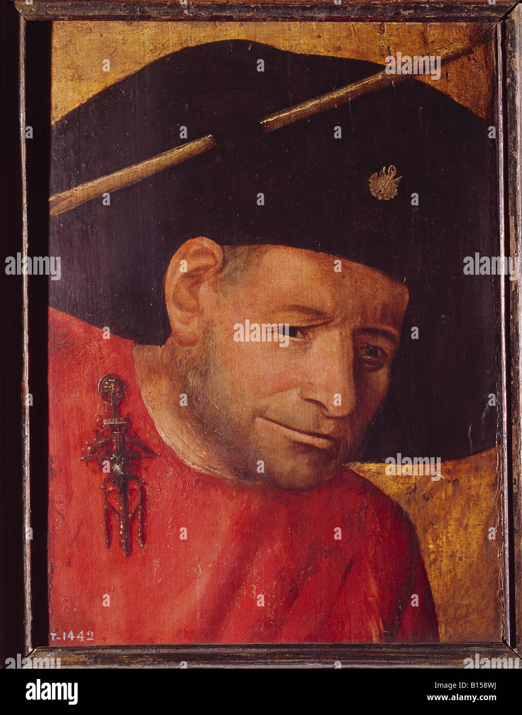 Bildende Kunst, Bosch, Hieronymus (um 1450-1516), Gemälde "El Ballistero' (Die Crossbowman), Museo del Prado, Madrid,, Artist's Urheberrecht nicht gelöscht werden Stockfoto