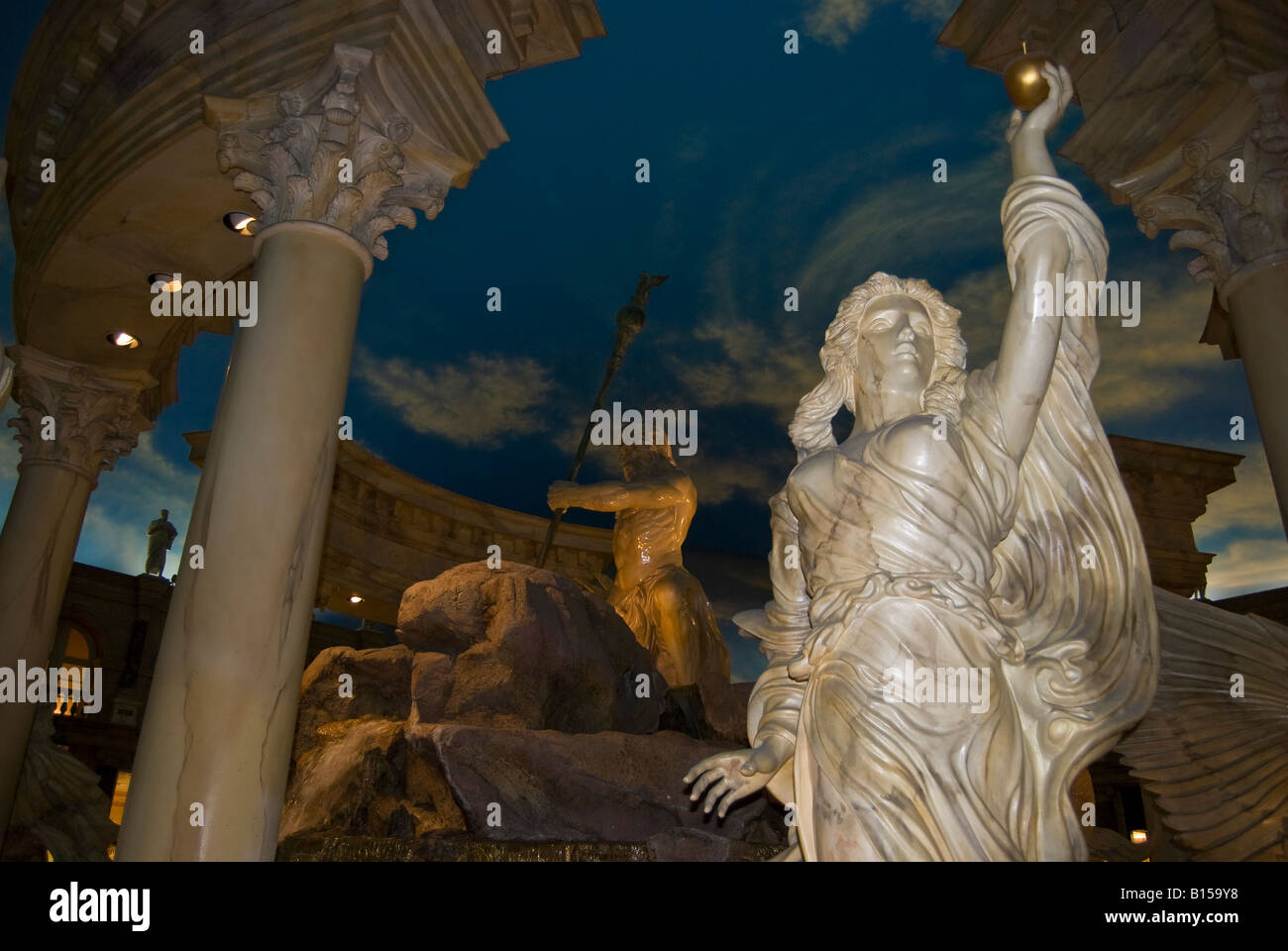Statuen im Forum Shops im Caesars Palace Las Vegas Stockfoto