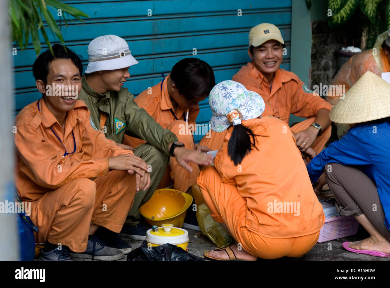 Vietnam Ho Chi Minh Stadt Stadt Streetworker Stockfoto