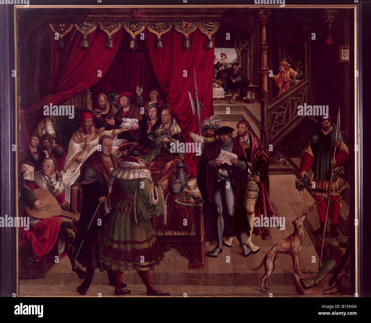 Wertinger, Hans (ca. 1470-1533), König Alexander und sein Arzt Philip, Malerei, 1517, National Gallery, Prag,, Artist's Urheberrecht nicht gelöscht werden Stockfoto