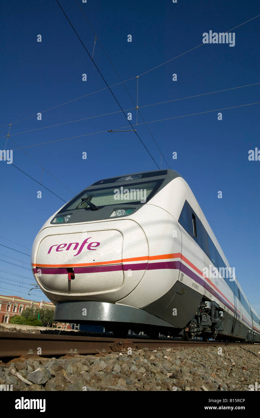 Ave, Renfe, Spanien, Eisenbahn, Geschwindigkeit, Zug, Spanisch, hoch, Handel, Reisen, Transit, Voyager, Transport, Transport, Voyager Stockfoto